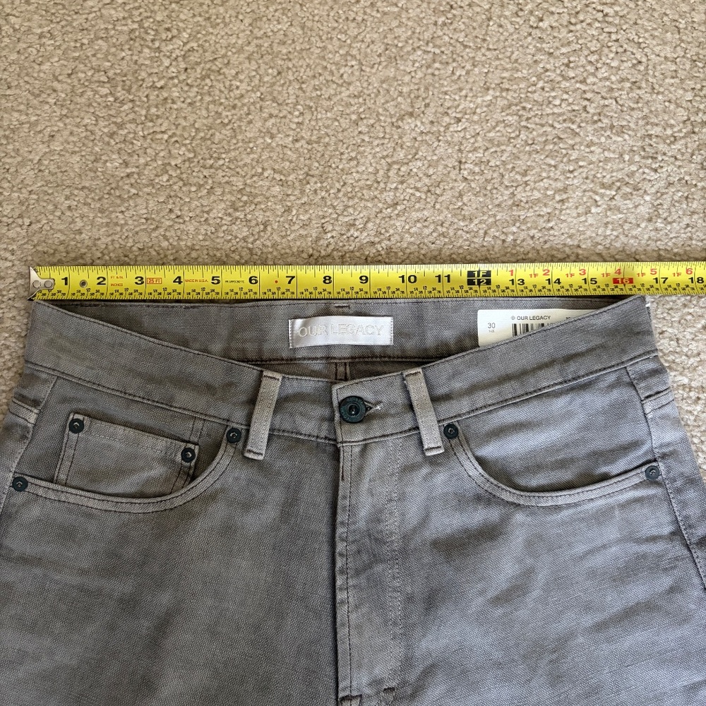 Our Legacy Third Cut Jeans - Attic Carbon Wash Canvas (Waist 30) - Picture 2 of 6